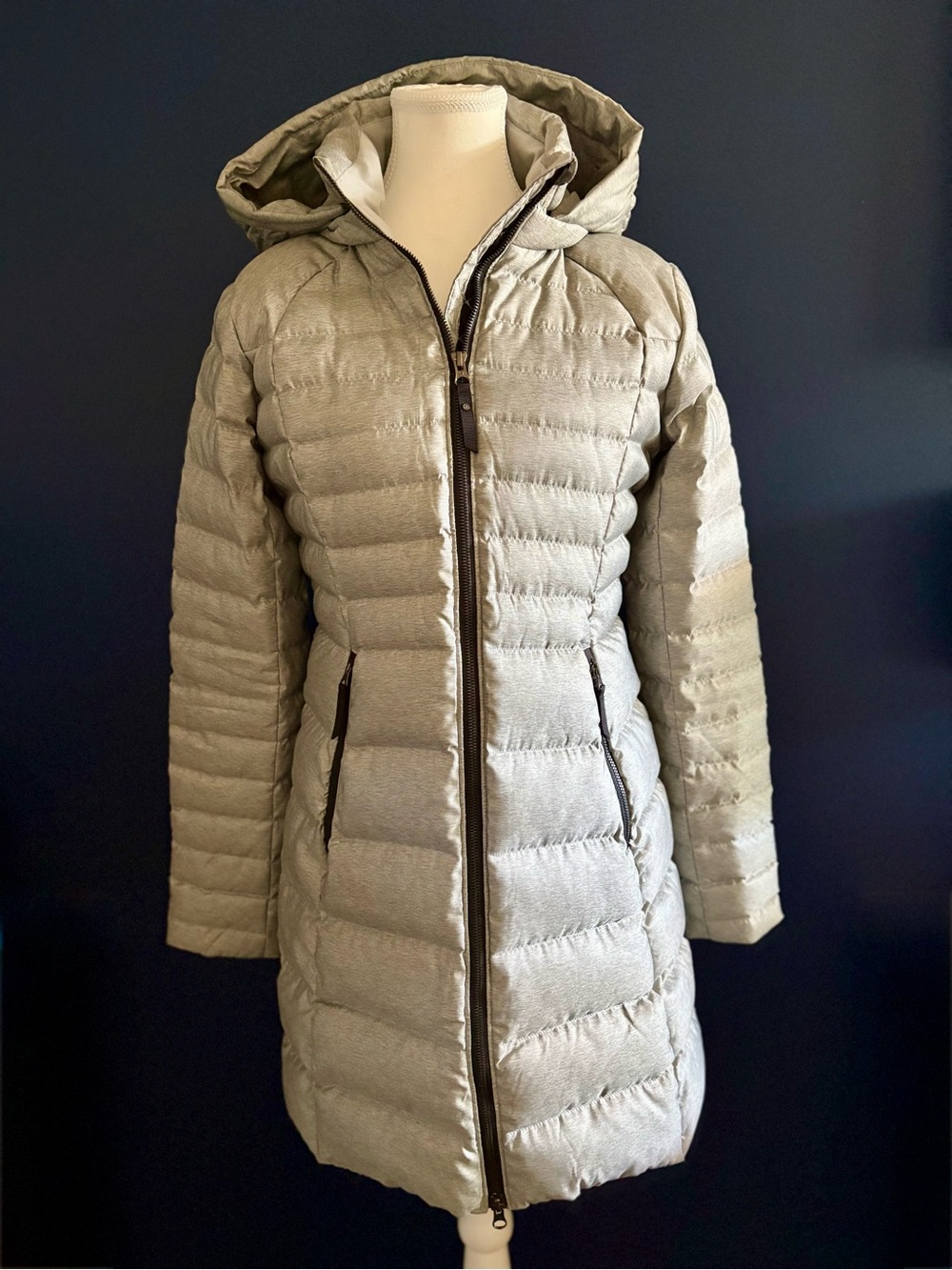 EUC Sz6 Lululemon Brave The Cold Jacket heathered Gray
